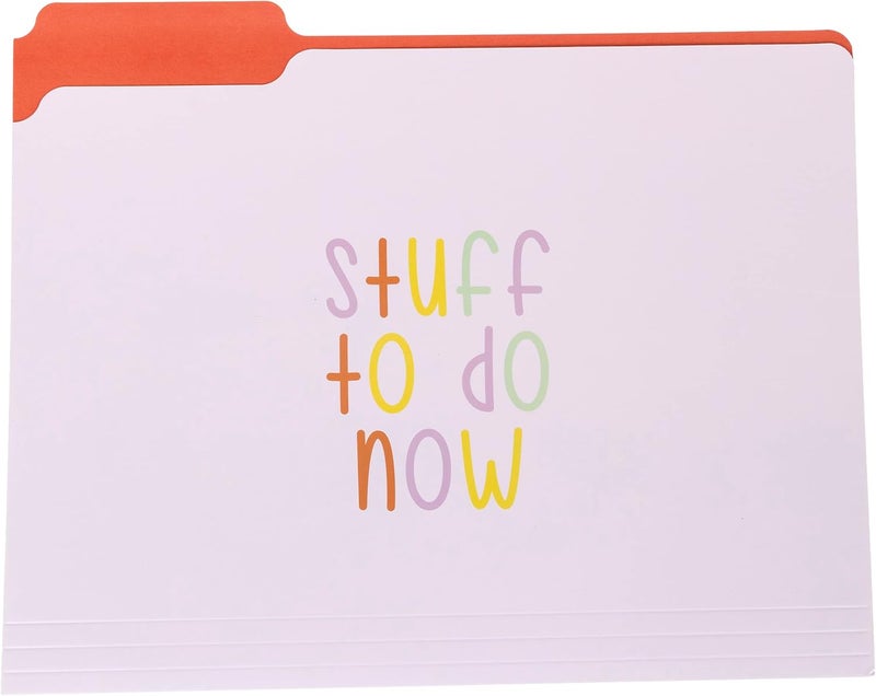 Graphique Designer “Trying My Best” File Folders | Set of 9 (3 Designs) | Letter Size Organizers | Decorative Office Supplies | Durable Coated Cardstock | 1/3-Cut Tabs - Image 3